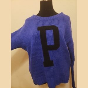 VS PINK varsity chunky knit sweater